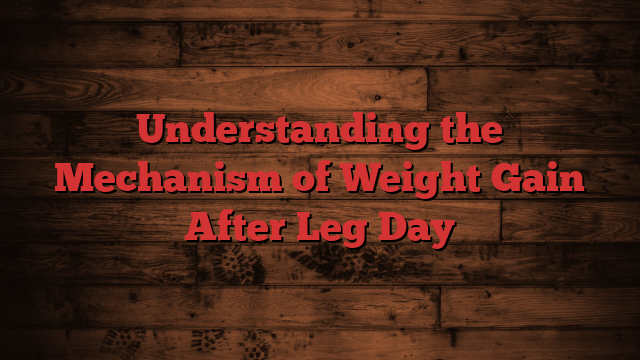 Understanding the Mechanism of Weight Gain After Leg Day